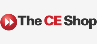 The CE Shop logo 3 col